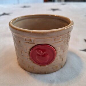 Bath & Body Works Retired‎ Apple Wicker Basket Ceramic Toiletry Bathroom Holder